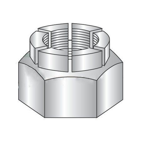 NEWPORT FASTENERS Flexible Top Lock Nut, 1/2"-13, 18-8 Stainless Steel, Not Graded, 0.285 in Ht, 50 PK 999136
